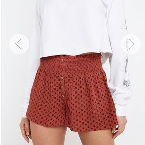 Urban Outfitters Rust Button-Through Beach Shorts